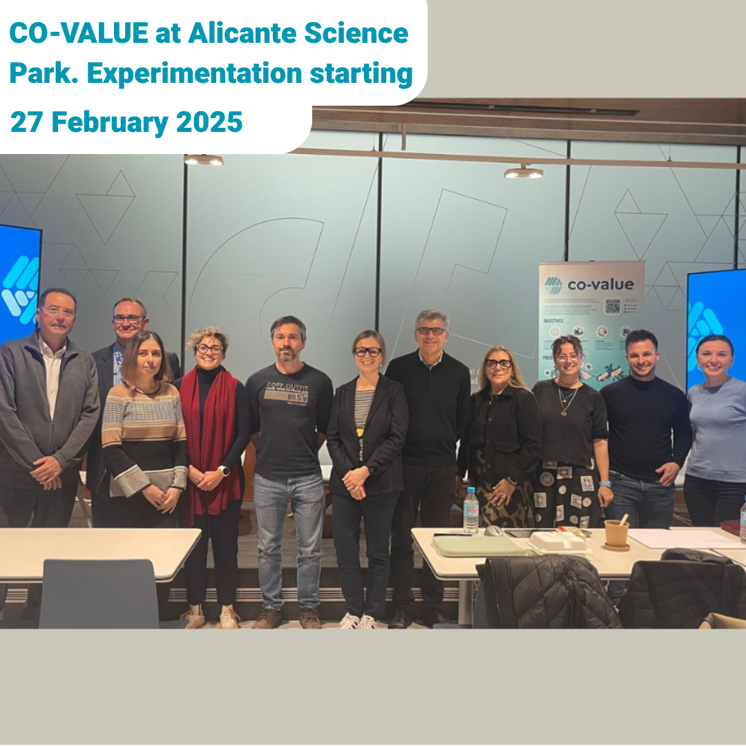 CO-VALUE at Alicante Science Park. Experimentation starting