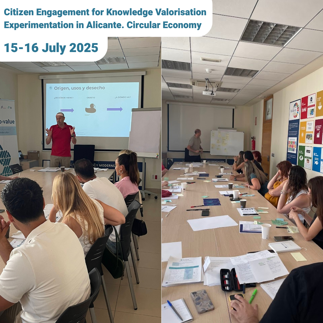 Citizen Engagement for Knowledge Valorisation Experimentation in Alicante. Circular Economy