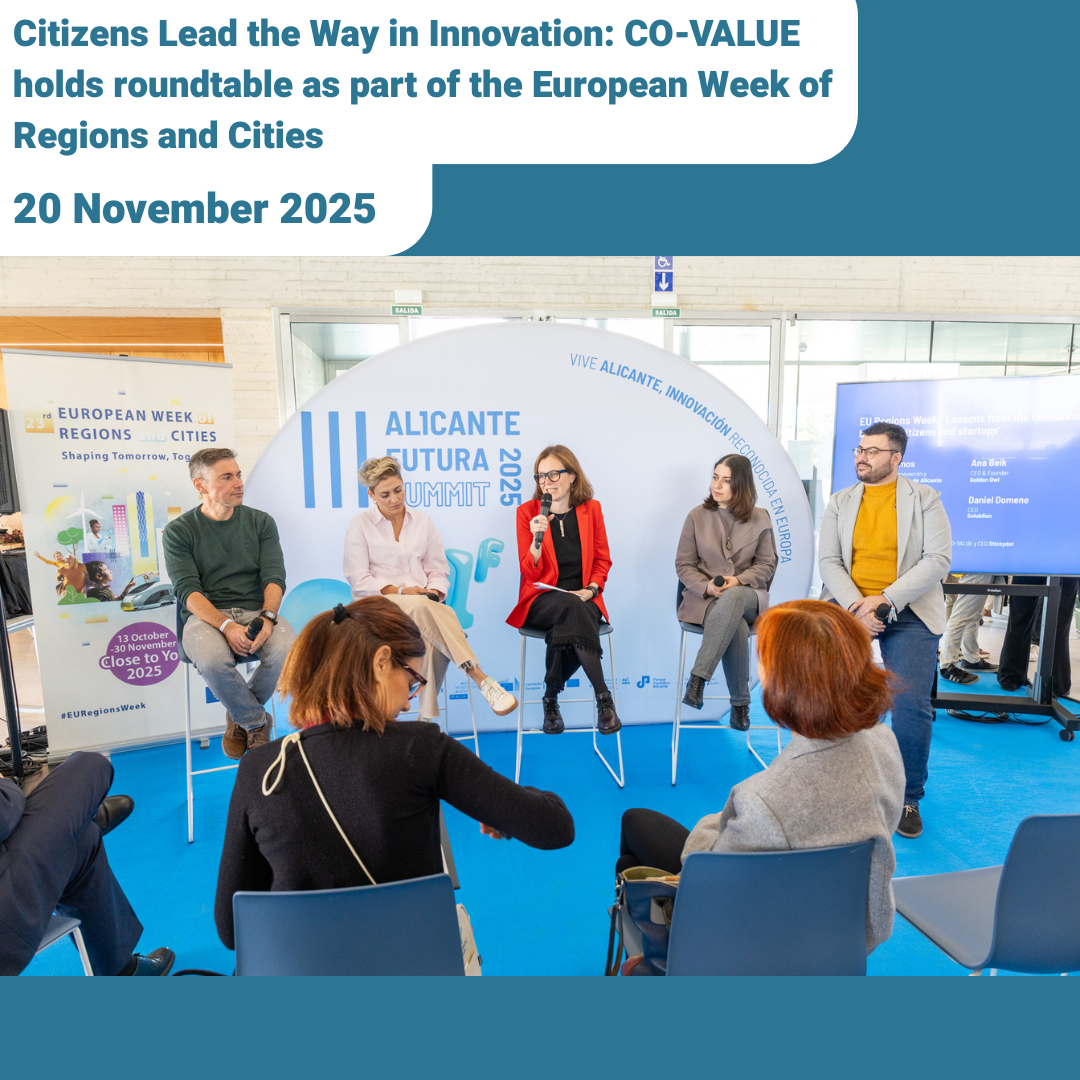 Citizens Lead the Way in Innovation: CO-VALUE holds roundtable as part of the European Week of Regions and Cities