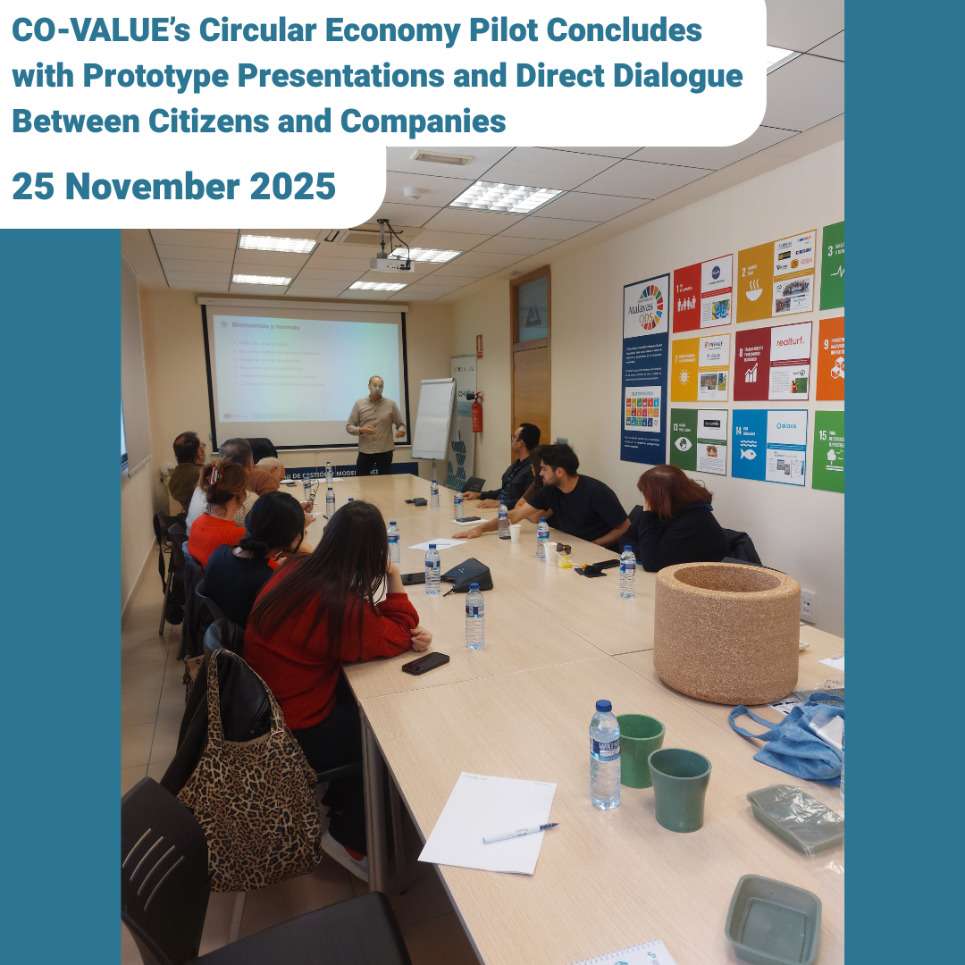 CO-VALUE’s Circular Economy Pilot Concludes with Prototype Presentations and Direct Dialogue Between Citizens and Companies
